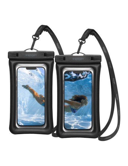 Spigen Aqua Shield A610 vandeniui atsparus plūduriuojantis dėklas - juodas 2 vnt.