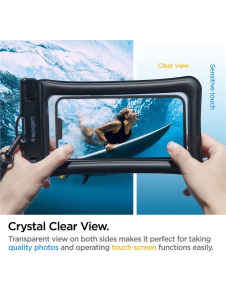 Spigen Aqua Shield A610 vandeniui atsparus plūduriuojantis dėklas - juodas 2 vnt.
