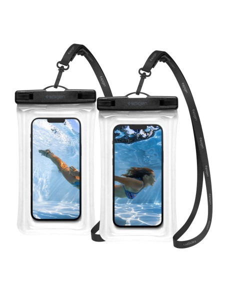 Spigen Aqua Shield A610 vandeniui atsparus dėklas, plūduriuojantis ant vandens - skaidrus 2 vnt. Spigen Aqua Shield A610 vandeniui atsparus dėklas, plūduriuojantis ant vandens - skaidrus 2 vnt.