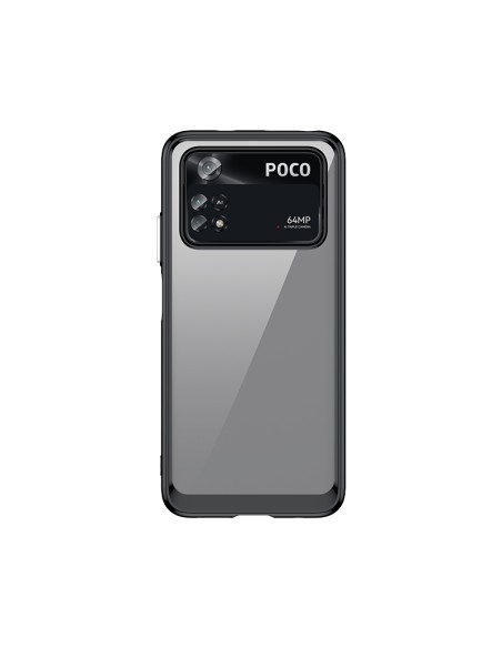 Outer Space Case Xiaomi Poco M4 Pro dėklas su lanksčiu rėmeliu, juodas