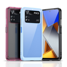 Outer Space Case Xiaomi Poco M4 Pro dėklas su lanksčiu rėmeliu, juodas