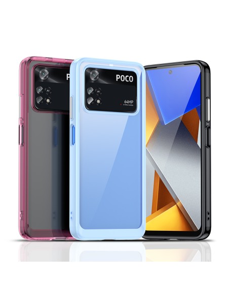 Outer Space Case Xiaomi Poco M4 Pro dėklas su lanksčiu rėmeliu, juodas