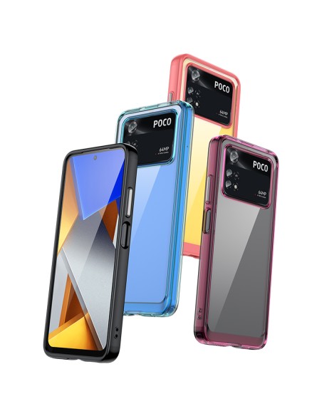 Outer Space Case Xiaomi Poco M4 Pro dėklas su lanksčiu rėmeliu, juodas