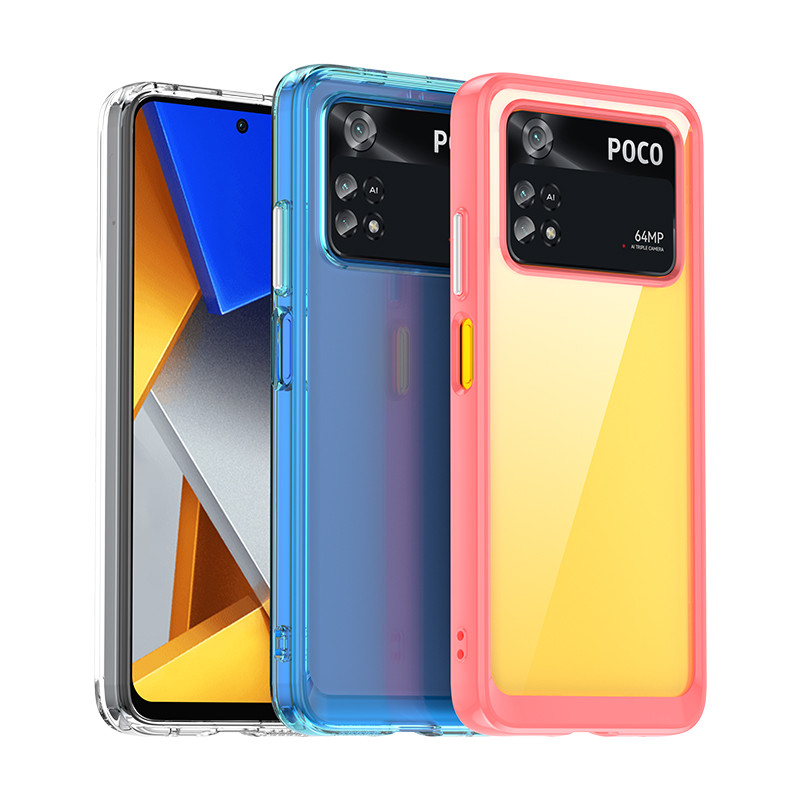 Outer Space Case Xiaomi Poco M4 Pro dėklas su lanksčiu rėmeliu, juodas