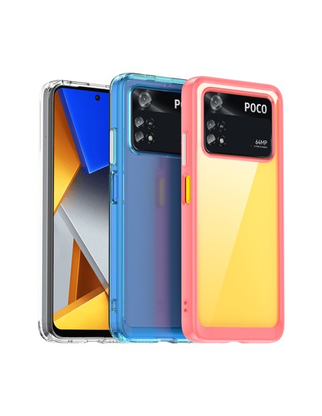 Outer Space Case Xiaomi Poco M4 Pro dėklas su lanksčiu rėmeliu, juodas