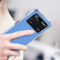Outer Space Case Xiaomi Poco M4 Pro dėklas su lanksčiu rėmeliu, juodas