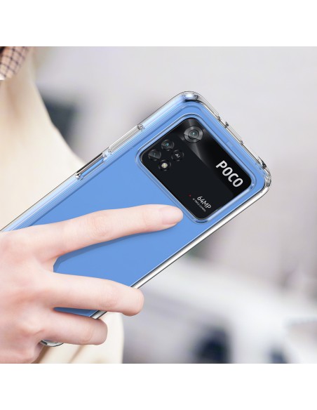 Outer Space Case Xiaomi Poco M4 Pro dėklas su lanksčiu rėmeliu, juodas