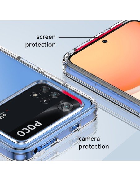 Outer Space Case Xiaomi Poco M4 Pro dėklas su lanksčiu rėmeliu, juodas