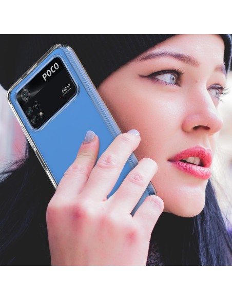 Outer Space Case Xiaomi Poco M4 Pro dėklas su lanksčiu rėmeliu, juodas