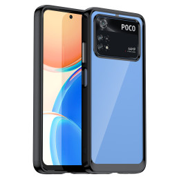 Outer Space Case Xiaomi Poco M4 Pro dėklas su lanksčiu rėmeliu, juodas