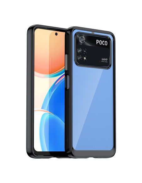 Outer Space Case Xiaomi Poco M4 Pro dėklas su lanksčiu rėmeliu, juodas