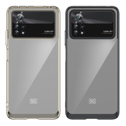 Outer Space Case Xiaomi Poco X4 Pro 5G dangtelis su lanksčiu rėmeliu juodos spalvos