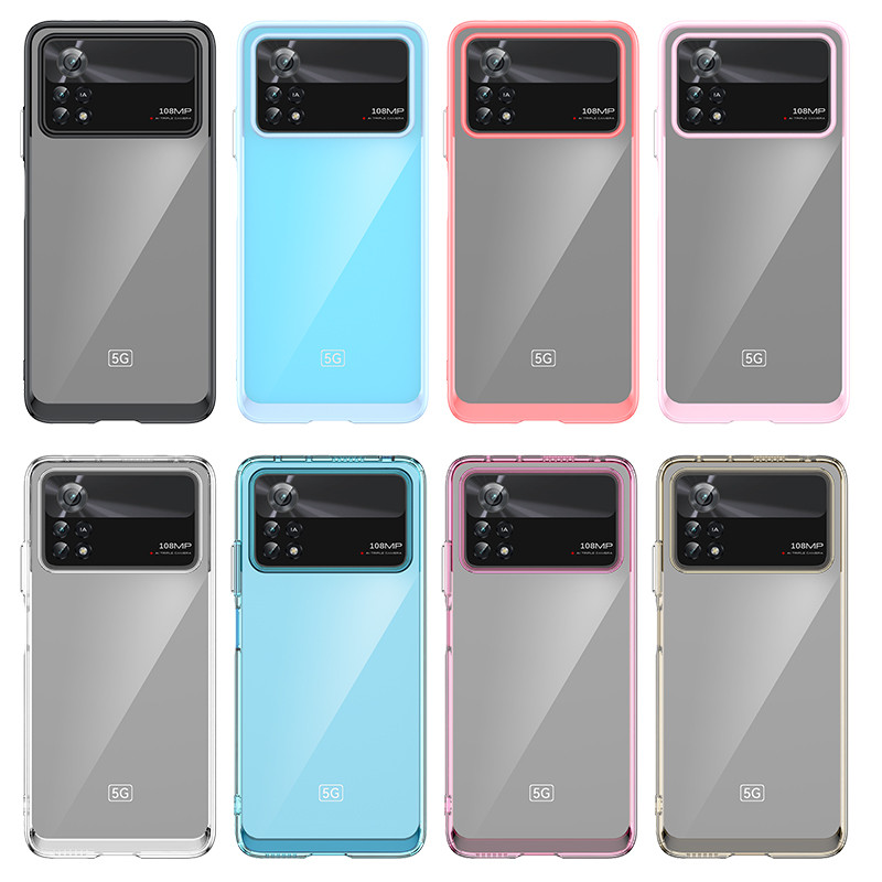 Outer Space Case Xiaomi Poco X4 Pro 5G dangtelis su lanksčiu rėmeliu juodos spalvos