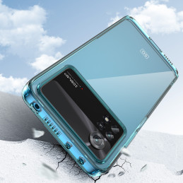Outer Space Case Xiaomi Poco X4 Pro 5G dangtelis su lanksčiu rėmeliu juodos spalvos
