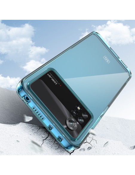 Outer Space Case Xiaomi Poco X4 Pro 5G dangtelis su lanksčiu rėmeliu juodos spalvos