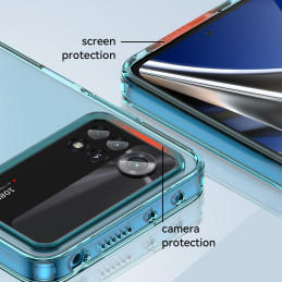 Outer Space Case Xiaomi Poco X4 Pro 5G dangtelis su lanksčiu rėmeliu juodos spalvos