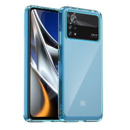 Outer Space Case Xiaomi Poco X4 Pro 5G dangtelis su lanksčiu rėmeliu juodos spalvos