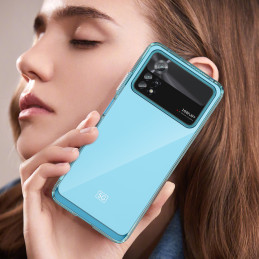 Outer Space Case Xiaomi Poco X4 Pro 5G dangtelis su lanksčiu rėmeliu juodos spalvos