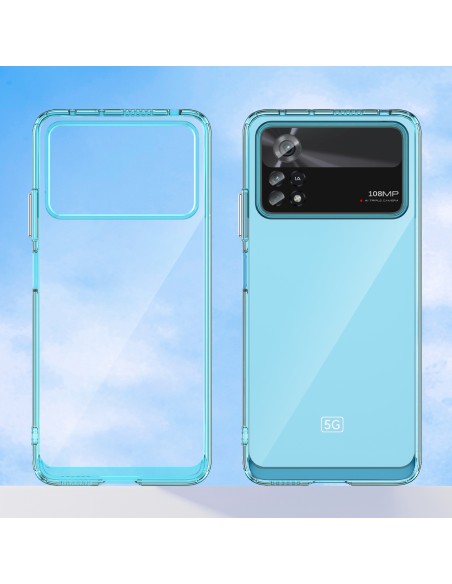 Outer Space Case Xiaomi Poco X4 Pro 5G dangtelis su lanksčiu rėmeliu juodos spalvos