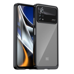Outer Space Case Xiaomi Poco X4 Pro 5G dangtelis su lanksčiu rėmeliu juodos spalvos