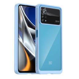 Outer Space Case Xiaomi Poco X4 Pro 5G dangtelis su lanksčiu mėlynos spalvos rėmeliu