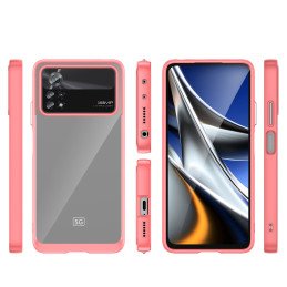 „Outer Space Case“ dėklas, skirtas Xiaomi Poco X4 Pro 5G dangteliui su lanksčiu rėmeliu raudonos spalvos
