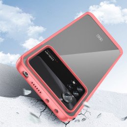 „Outer Space Case“ dėklas, skirtas Xiaomi Poco X4 Pro 5G dangteliui su lanksčiu rėmeliu raudonos spalvos