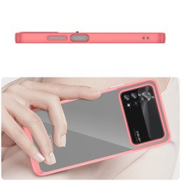 „Outer Space Case“ dėklas, skirtas Xiaomi Poco X4 Pro 5G dangteliui su lanksčiu rėmeliu raudonos spalvos