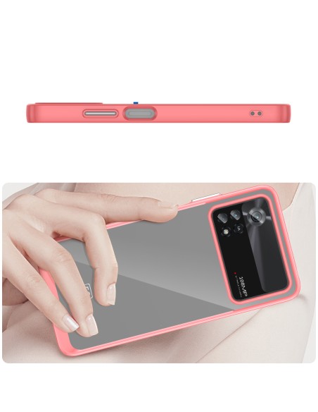 „Outer Space Case“ dėklas, skirtas Xiaomi Poco X4 Pro 5G dangteliui su lanksčiu rėmeliu raudonos spalvos „Outer Space Case“ dėklas, skirtas Xiaomi Poco X4 Pro 5G dangteliui su lanksčiu rėmeliu raudonos spalvos