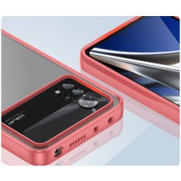 „Outer Space Case“ dėklas, skirtas Xiaomi Poco X4 Pro 5G dangteliui su lanksčiu rėmeliu raudonos spalvos