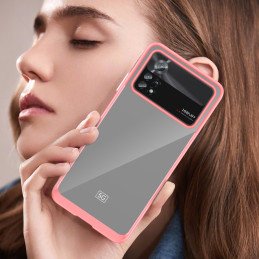 „Outer Space Case“ dėklas, skirtas Xiaomi Poco X4 Pro 5G dangteliui su lanksčiu rėmeliu raudonos spalvos