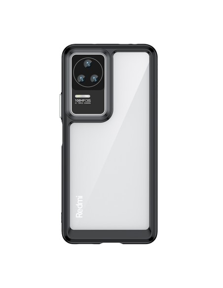 Outer Space Case Xiaomi Poco F4 5G dangtelis lanksčiu rėmeliu, juodas