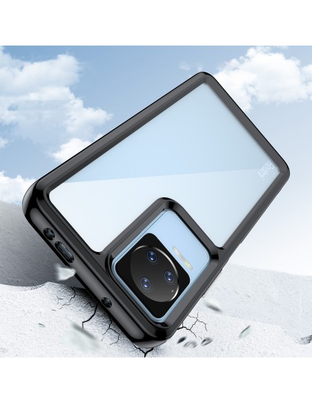 Outer Space Case Xiaomi Poco F4 5G dangtelis lanksčiu rėmeliu, juodas