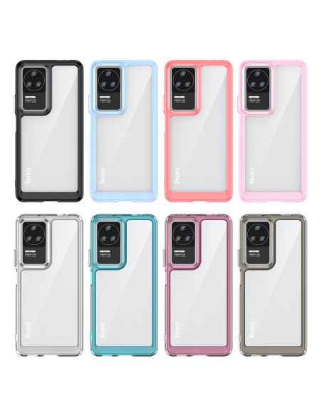 Outer Space Case Xiaomi Poco F4 5G dangtelis lanksčiu rėmeliu, mėlynas