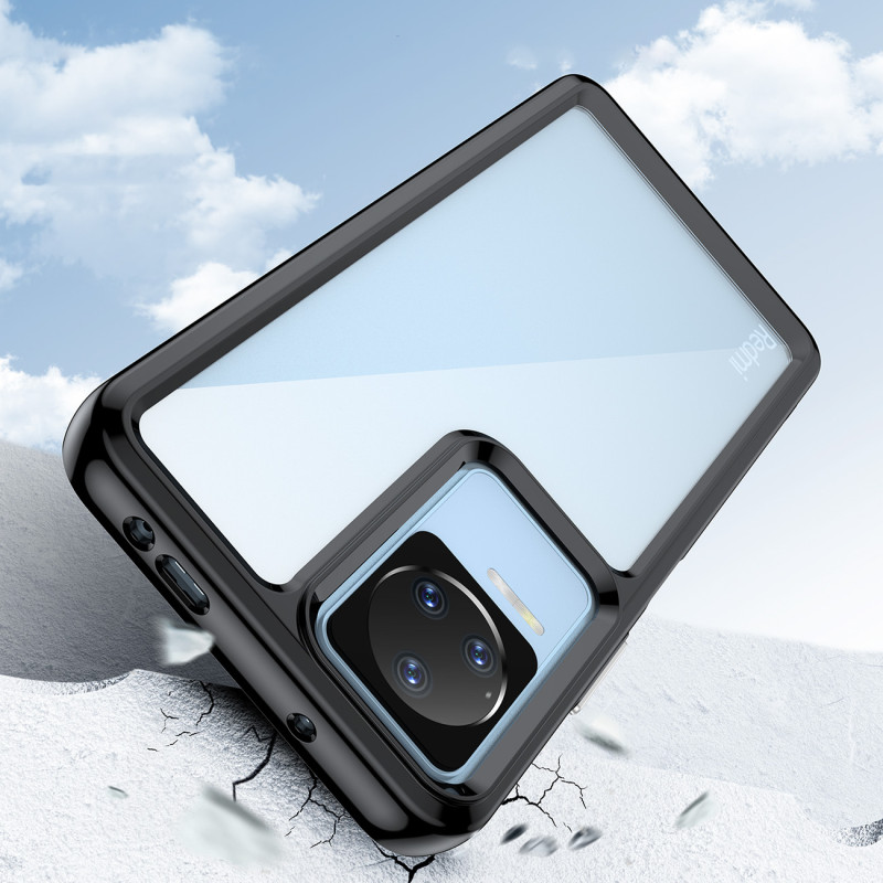 Outer Space Case Xiaomi Poco F4 5G dangtelis lanksčiu rėmeliu, mėlynas