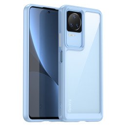 Outer Space Case Xiaomi Poco F4 5G dangtelis lanksčiu rėmeliu, mėlynas