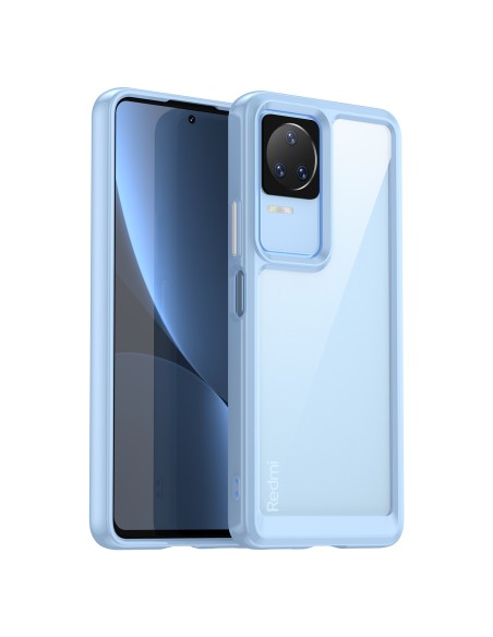 Outer Space Case Xiaomi Poco F4 5G dangtelis lanksčiu rėmeliu, mėlynas