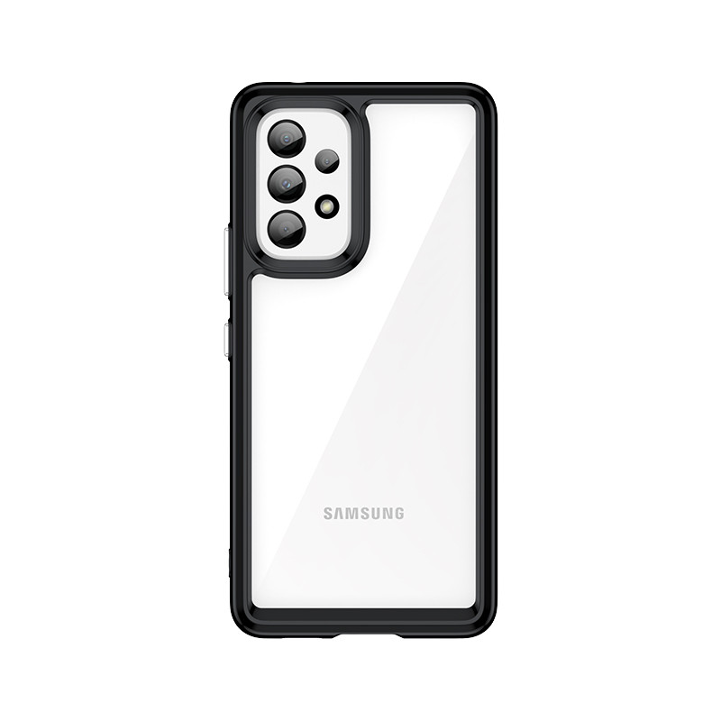Outer Space Dėklas Samsung Galaxy A53 5G, dangtelis lanksčiu rėmeliu, juodas Outer Space Dėklas Samsung Galaxy A53 5G, dangtelis lanksčiu rėmeliu, juodas