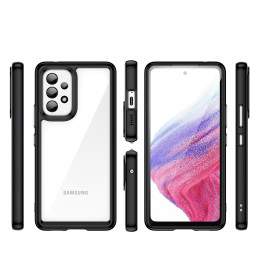 Outer Space Dėklas Samsung Galaxy A53 5G, dangtelis lanksčiu rėmeliu, juodas
