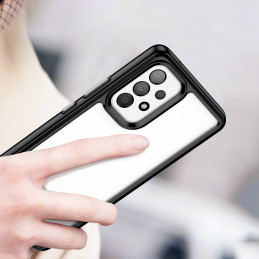 Outer Space Dėklas Samsung Galaxy A53 5G, dangtelis lanksčiu rėmeliu, juodas