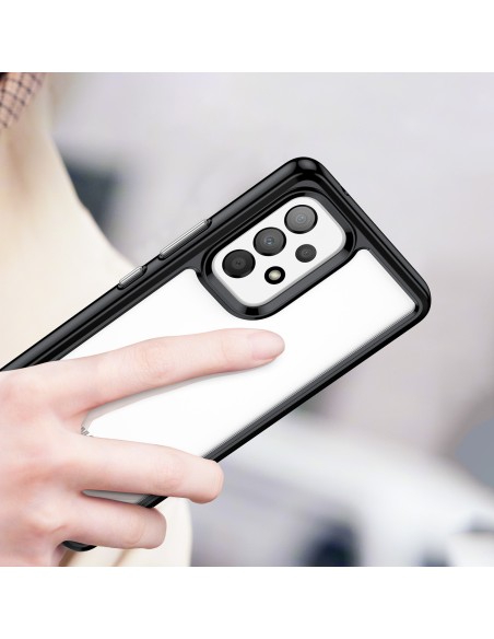 Outer Space Dėklas Samsung Galaxy A53 5G, dangtelis lanksčiu rėmeliu, juodas Outer Space Dėklas Samsung Galaxy A53 5G, dangtelis lanksčiu rėmeliu, juodas