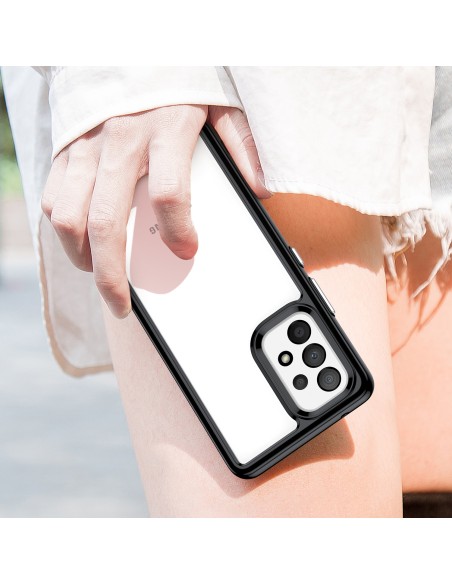 Outer Space Dėklas Samsung Galaxy A53 5G, dangtelis lanksčiu rėmeliu, juodas Outer Space Dėklas Samsung Galaxy A53 5G, dangtelis lanksčiu rėmeliu, juodas