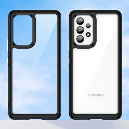 Outer Space Dėklas Samsung Galaxy A53 5G, dangtelis lanksčiu rėmeliu, juodas