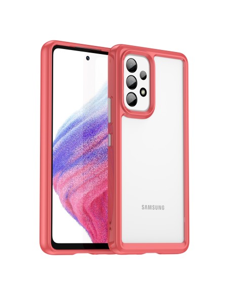 Outer Space Case dėklas, skirtas Samsung Galaxy A53 5G, dangtelis lanksčiu raudonu rėmeliu Outer Space Case dėklas, skirtas Samsung Galaxy A53 5G, dangtelis lanksčiu raudonu rėmeliu