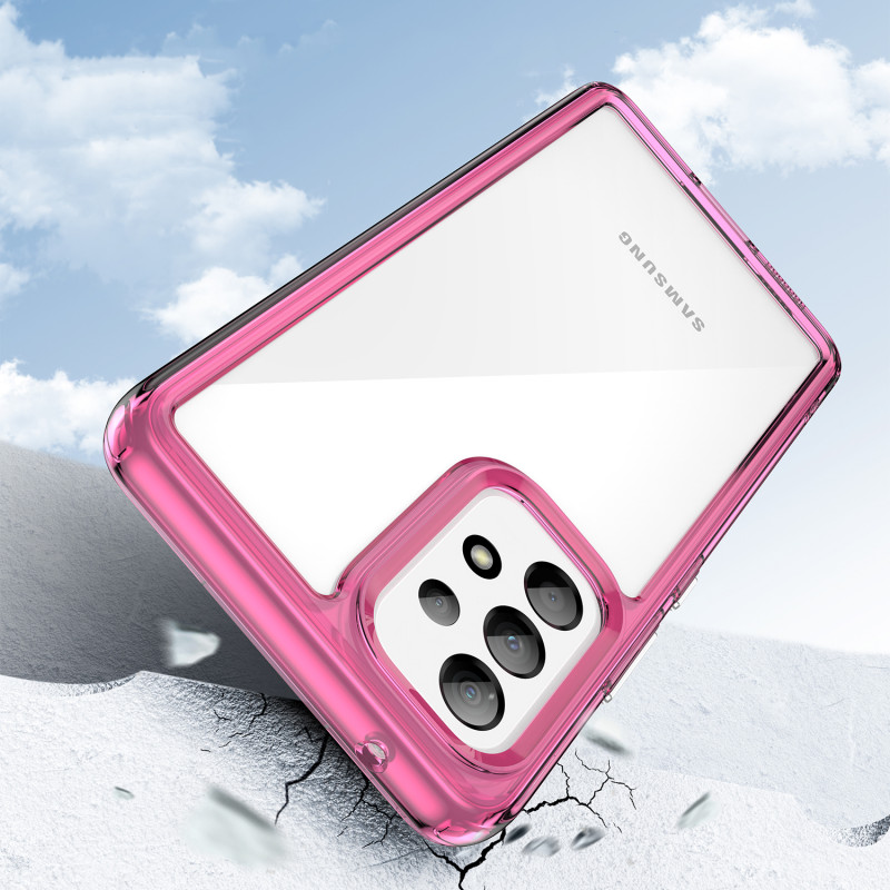 „Outer Space Case“ dėklas, skirtas „Samsung Galaxy A53 5G“ dėklui su lanksčiu rožiniu rėmeliu