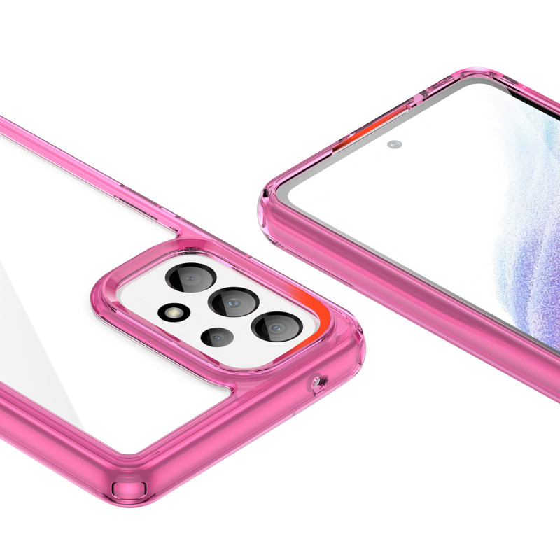 „Outer Space Case“ dėklas, skirtas „Samsung Galaxy A53 5G“ dėklui su lanksčiu rožiniu rėmeliu