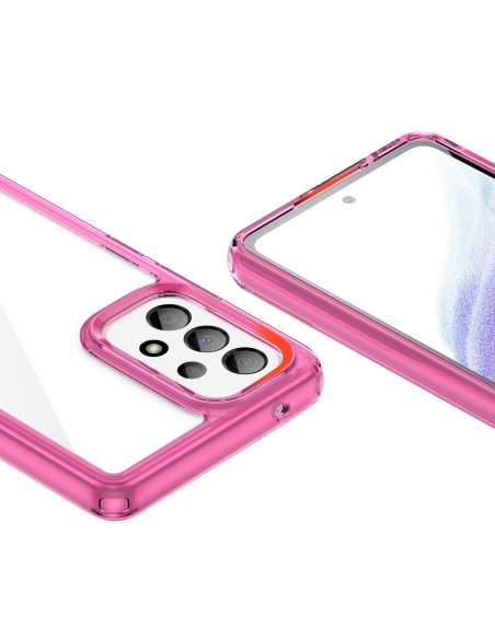 „Outer Space Case“ dėklas, skirtas „Samsung Galaxy A53 5G“ dėklui su lanksčiu rožiniu rėmeliu „Outer Space Case“ dėklas, skirtas „Samsung Galaxy A53 5G“ dėklui su lanksčiu rožiniu rėmeliu