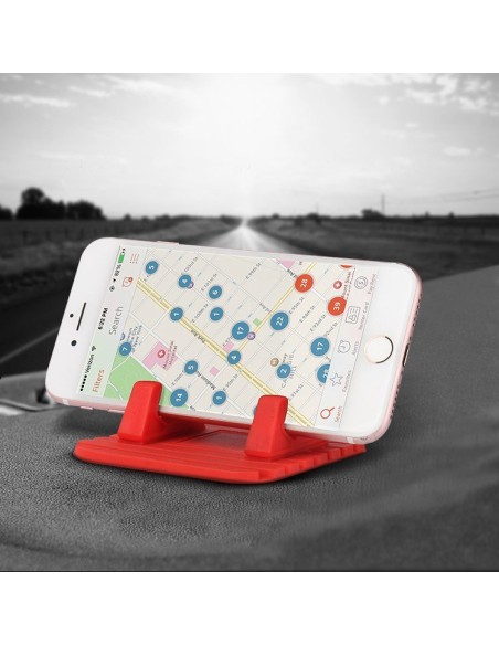 Universalus automobilio laikiklis silikoninis telefono stovas nano padas raudonas Universalus automobilio laikiklis silikoninis telefono stovas nano padas raudonas