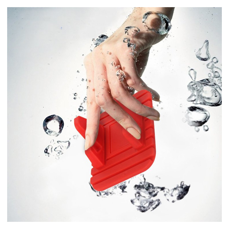 Universalus automobilio laikiklis silikoninis telefono stovas nano padas raudonas