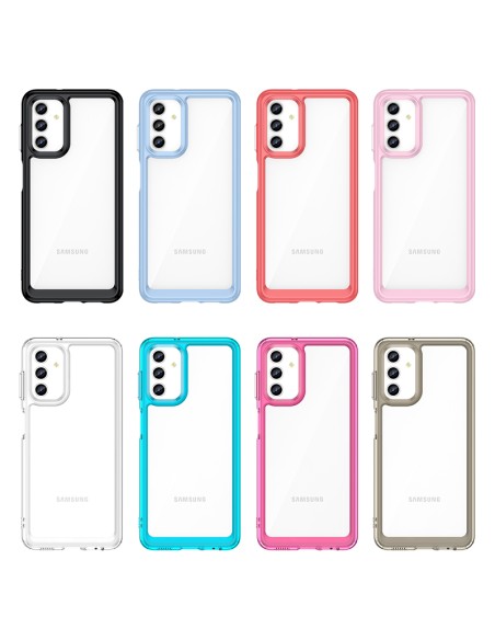 Outer Space Case Samsung Galaxy A13 5G dangtelis su lanksčiu rėmeliu permatomu Outer Space Case Samsung Galaxy A13 5G dangtelis su lanksčiu rėmeliu permatomu